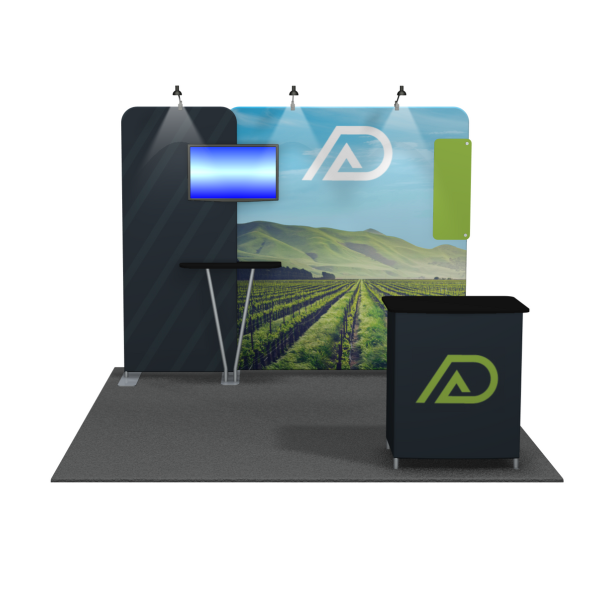 MDB-103-A | 10'x10' tool-free trade show booth – Featherlite Exhibits