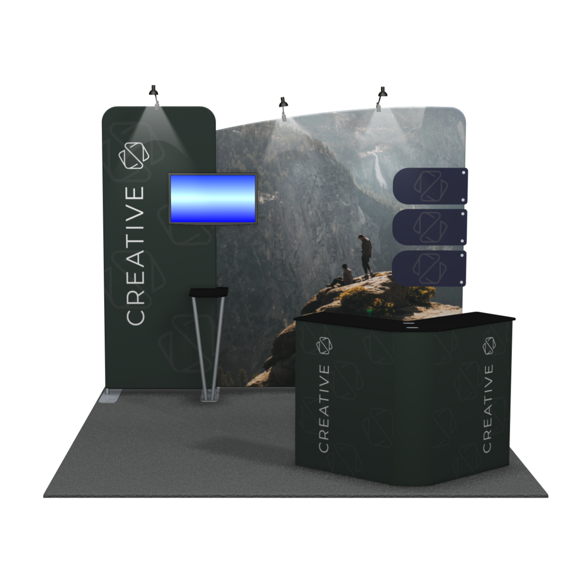 MDB-105-A | 10'x10' Modular Trade Show Booth – Featherlite Exhibits