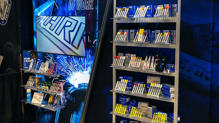 How shelving, placards and literature holders add booth function and polish